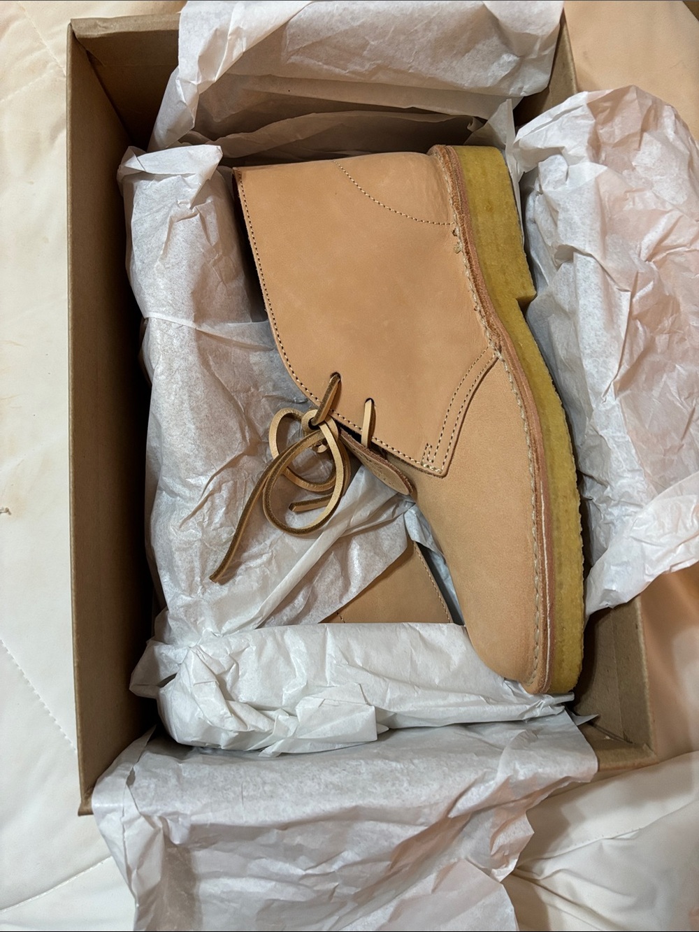 Women’s Desert Boot in Natural Tan Leather